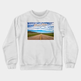 Wyoming Highway 487 near Casper Mountain Crewneck Sweatshirt